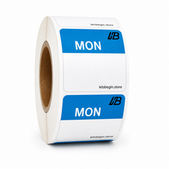 Monday Day Labels – Colour-Coded Food Date Labels (500/Roll)