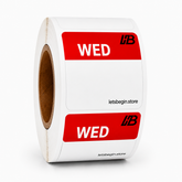 Wednesday Day Labels – Colour-Coded Food Date Labels (500/Roll)