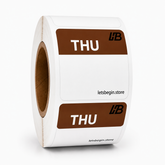 Thursday Day Labels – Colour-Coded Food Date Labels (500/Roll)