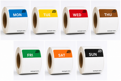 Full Week Day Labels Bundle – All 7 Days (500 Labels Per Roll)
