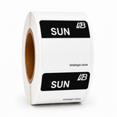 Sunday Day Labels – Colour-Coded Food Date Labels (500/Roll)