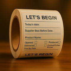 Date label pack of 4/500 sticker per roll