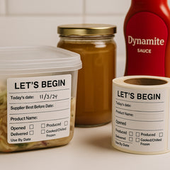 Date label pack of 4/500 sticker per roll