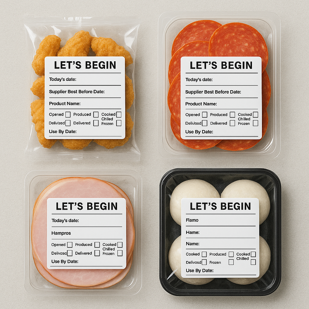 Pack of 10 Rolls – 300 Waterproof Food Date Labels per Roll (3,000 Total, Easy-Peel & Residue-Free)