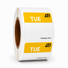 Tuesday Day Labels – Colour-Coded Food Date Labels (500/Roll)