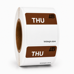 Thursday Day Labels – Colour-Coded Food Date Labels (500/Roll)