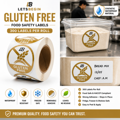 Gluten Free Labels – Synthetic Paper Rolls (300/Roll)