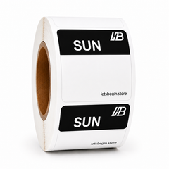 Sunday Day Labels – Colour-Coded Food Date Labels (500/Roll)