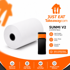 Just Eat Machine Rolls – Thermal Paper Rolls | Box of 20 (58mm x 40mm)