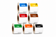 Full Week Day Labels Bundle – All 7 Days (500 Labels Per Roll)