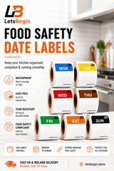 Full Week Day Labels Bundle – All 7 Days (500 Labels Per Roll)