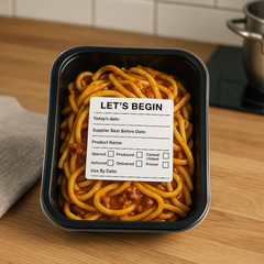 Pack of 10 Rolls – 300 Waterproof Food Date Labels per Roll (3,000 Total, Easy-Peel & Residue-Free)