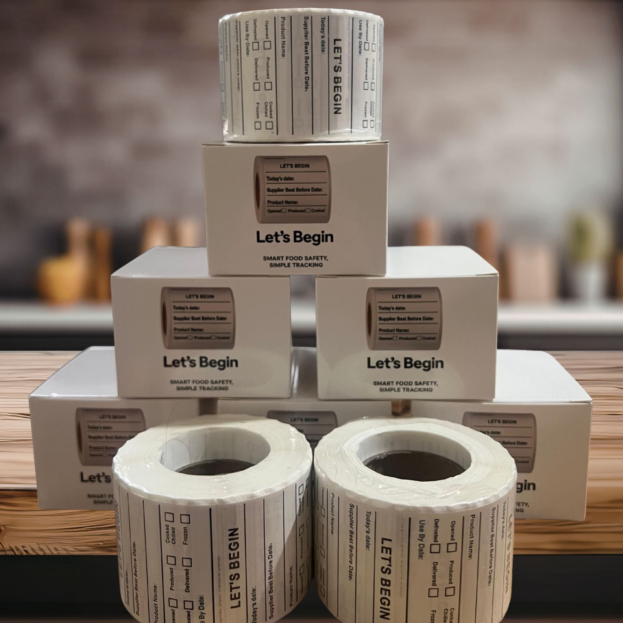 Waterproof Food Date Labels – 500 Labels Per Roll