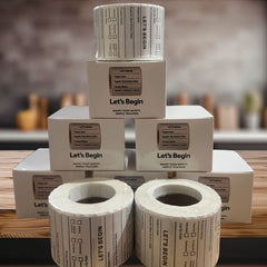 Pack of 6/500 stickers per roll for 49.99 euro