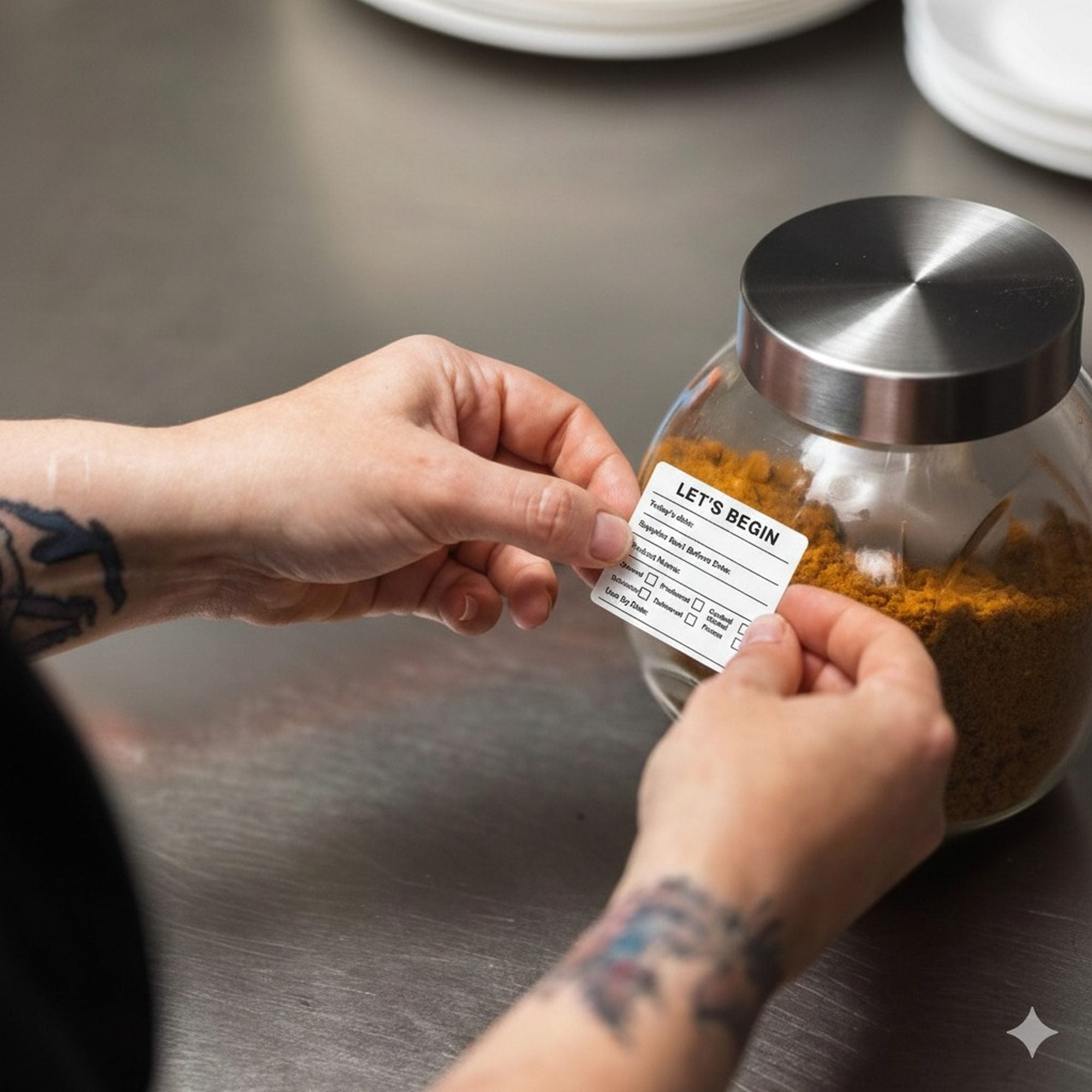 Pack of 6/500 stickers per roll for 49.99 euro